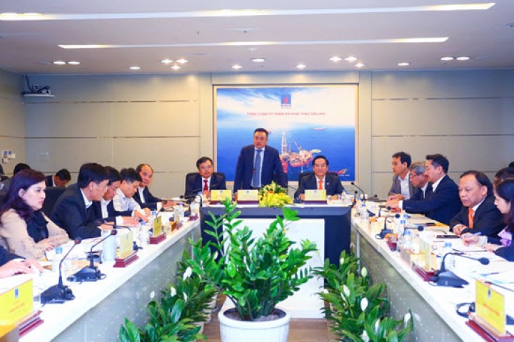 Chủ tịch HĐTV Tập đoàn Trần Sỹ Thanh làm việc với các đơn vị PVEP và VPI