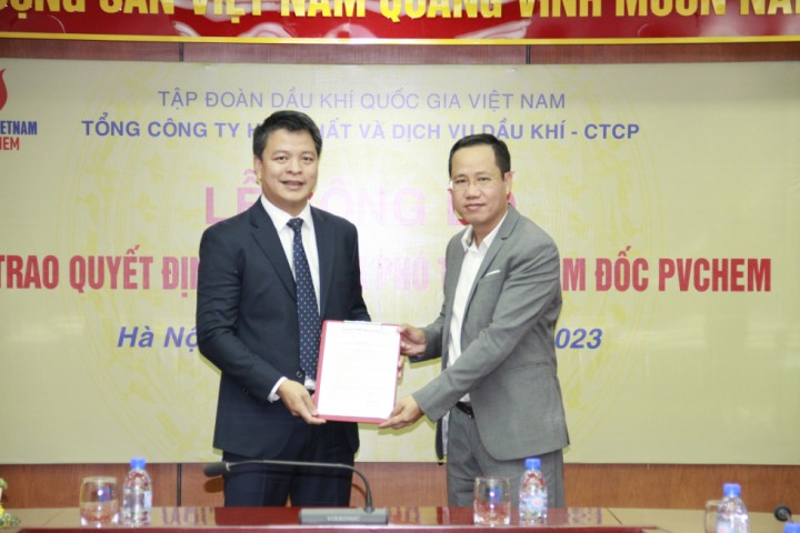 PVChem tổ chức lễ công bố và trao quyết định bổ nhiệm Phó Tổng Giám đốc